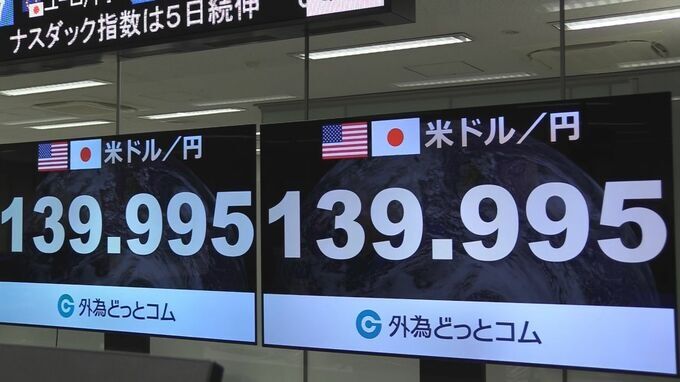 【速報】円高進み1ドル139円台 去年7月28日以来　米FRBが「大幅利下げ」に踏み切るのではとの観測から