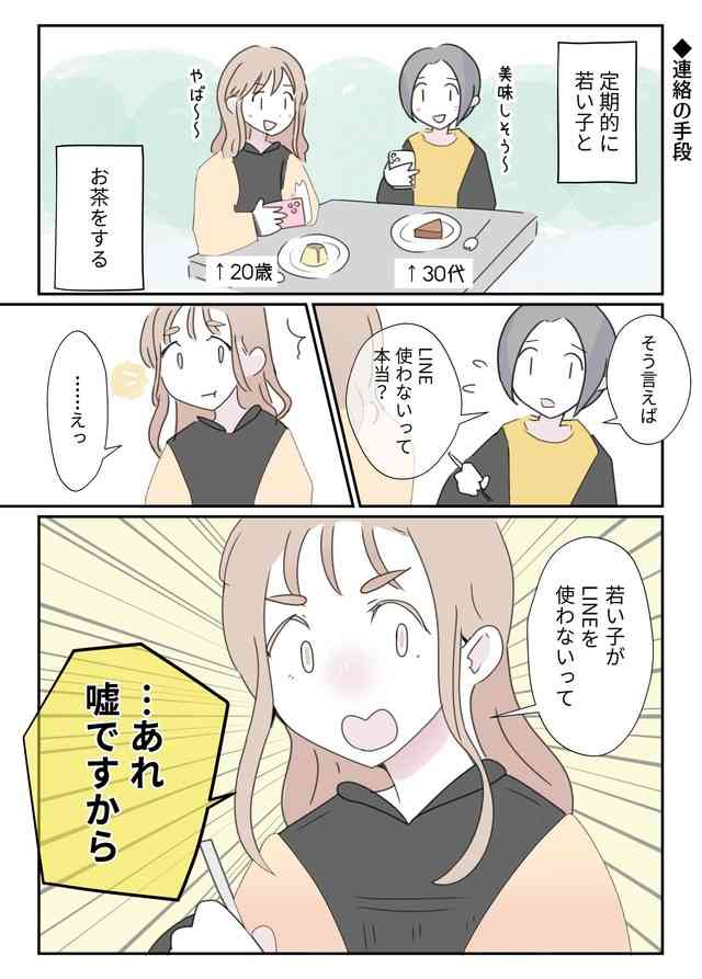 【漫画】「若い子はLINEを使わない」→ウソです　目からうろこな〝真相〟を描いた作品が話題