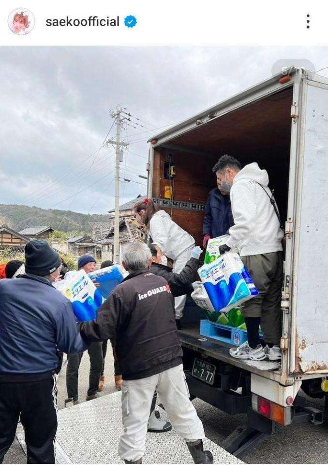 紗栄子が石川入り、直接支援物資届けた「言葉を失う景色が」　個人での被災地入りは自粛呼びかけ【Think The DAY】