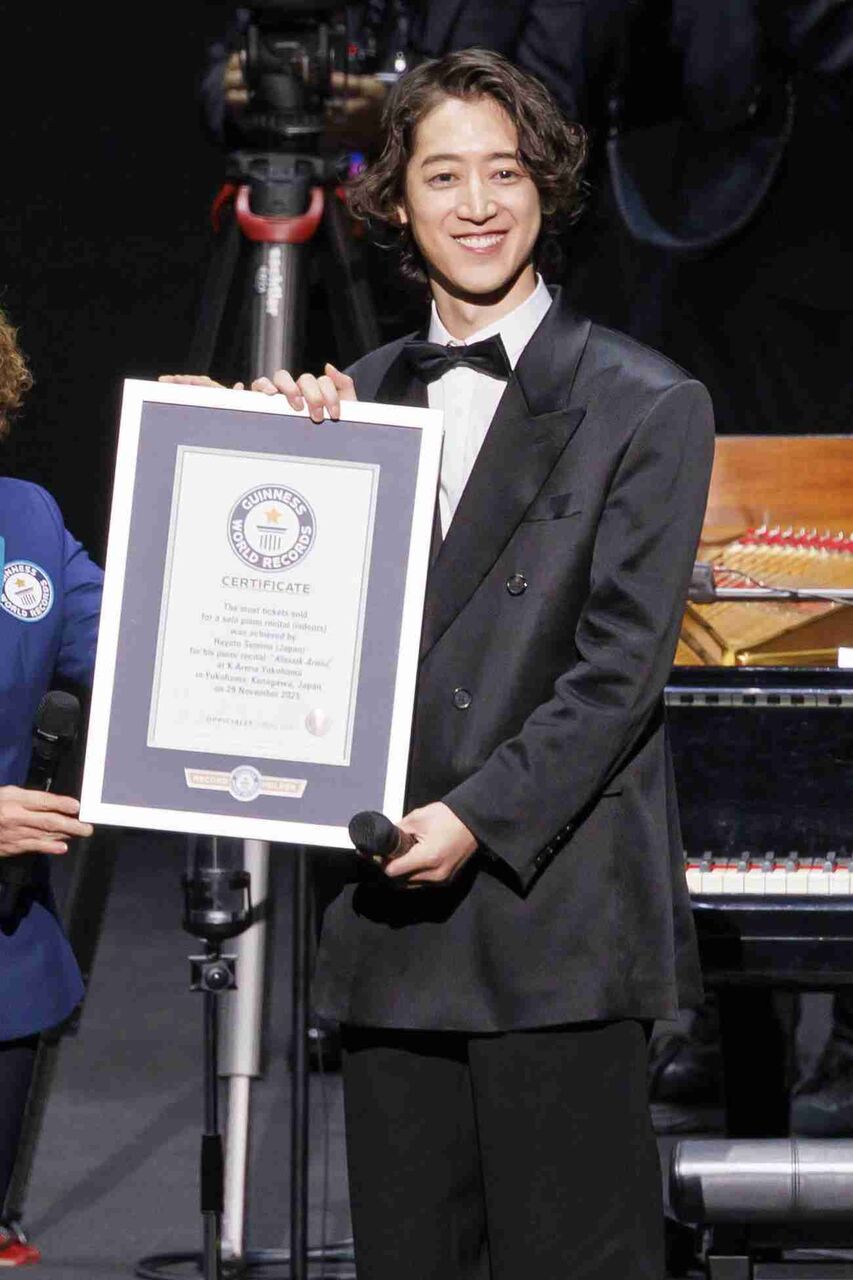 ピアニスト角野隼斗　ギネス世界記録に認定「こんなにたくさんの人の前でリサイタルできる日が…」