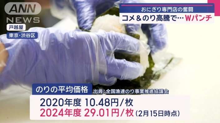 「おにぎりは高級品」コメものりも高騰で…Wパンチ　“格安”400円のり弁当も危機