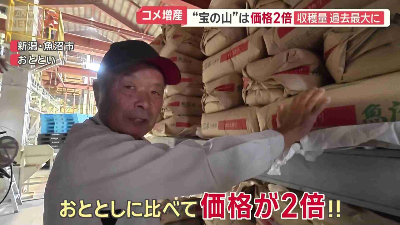 コメ増産“宝の山”価格2倍…収穫量過去最大　大規模化進む中、手放す農家の複雑胸中