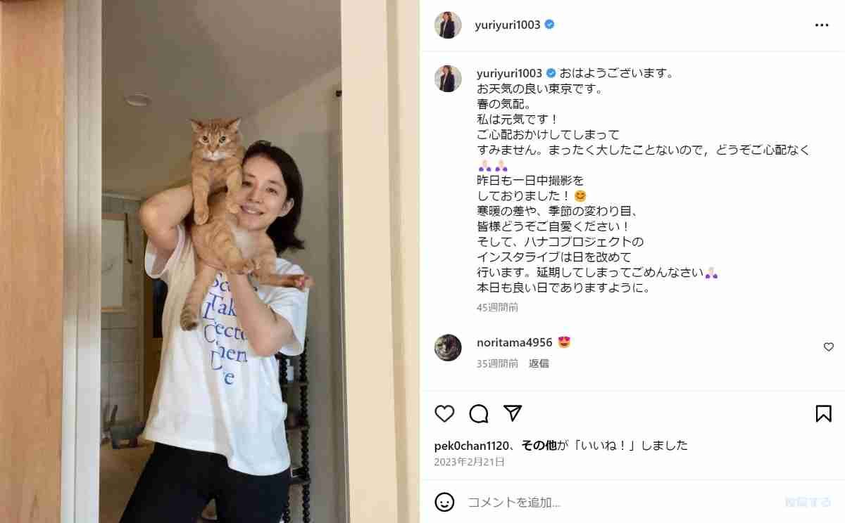 “ペット機内持ち込み”巡って炎上の石田ゆり子、猛批判にも長文で感謝　「言葉が足りなかった」「一緒に脱出できるようになったら」