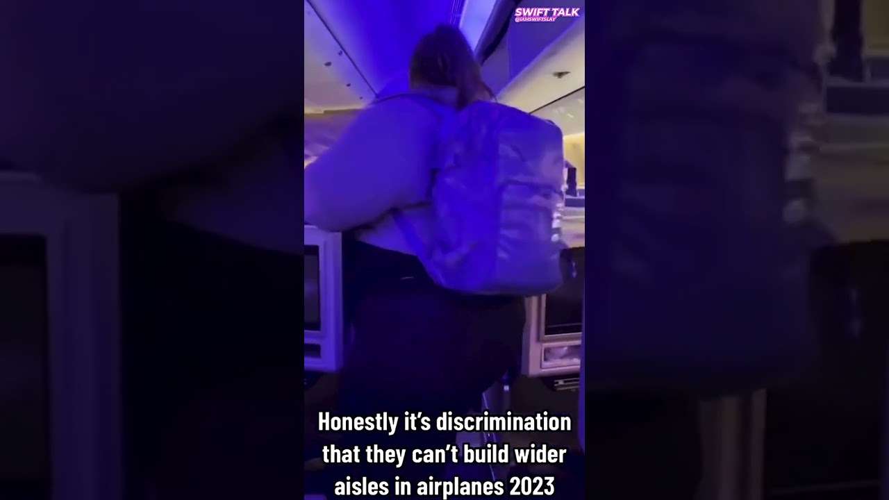 プラスサイズの女性が怒りのクレーム「飛行機内の通路が狭いのは『差別』」
