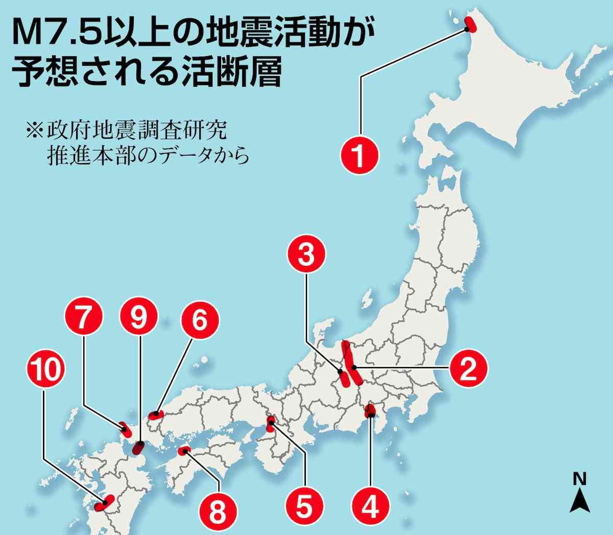地震大国・日本、各地に点在するM8級警戒「活断層」リスト　大都市圏「隠れ断層」リスクも　想像力発揮し、リスクに備えを
