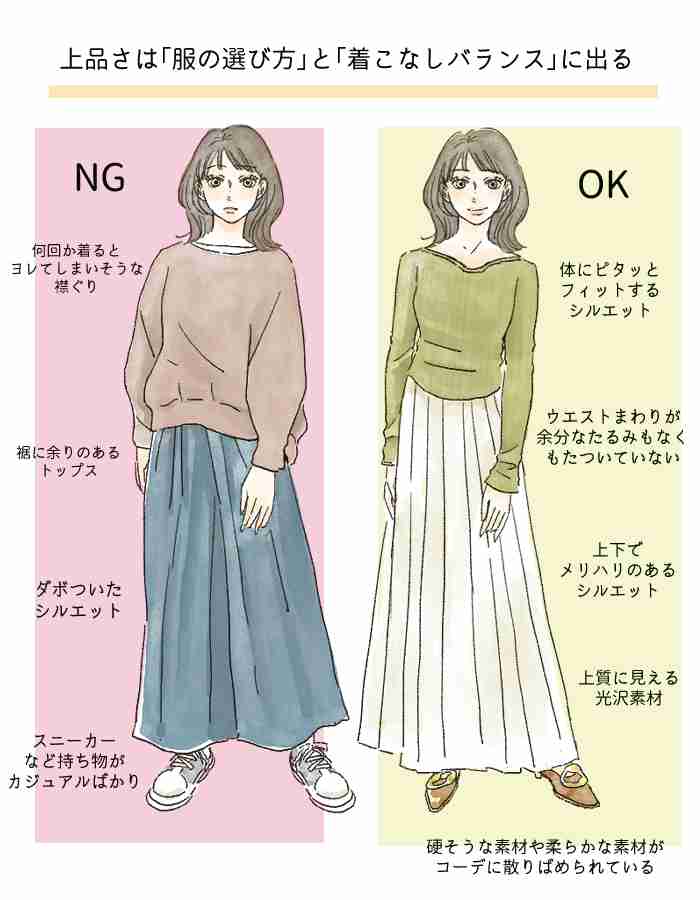 40代は高い服を着なきゃダメ？似たような服で“高級に見える人”と“安っぽくなる人”の大きな違い