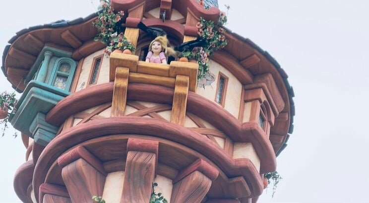 「2羽のカラスに襲われている」東京ディズニーシーでラプンツェルに起きた衝撃ハプニング　頭部にとまり無惨にも髪をむしる…