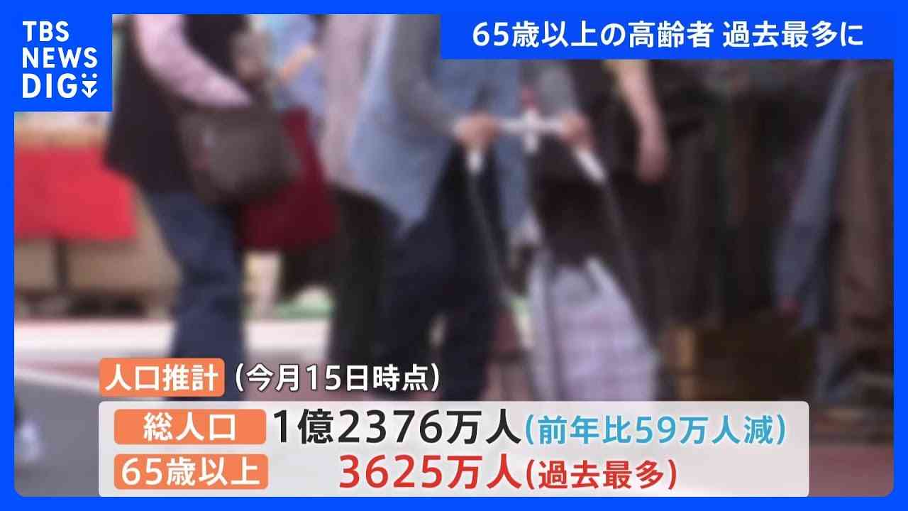 16日は「敬老の日」高齢者人口は3625万人と過去最多に…仕事に就いている人の約7人に1人が高齢者