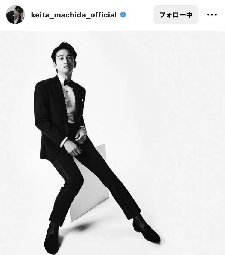 玄理とクリスマス婚の町田啓太、超足長タキシード姿披露で「相変わらず足長っ」「足だけで１ｍある」