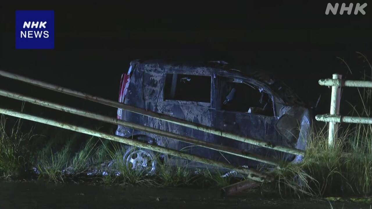田んぼに軽乗用車が転落 18歳の男性3人死亡 徳島 阿南市