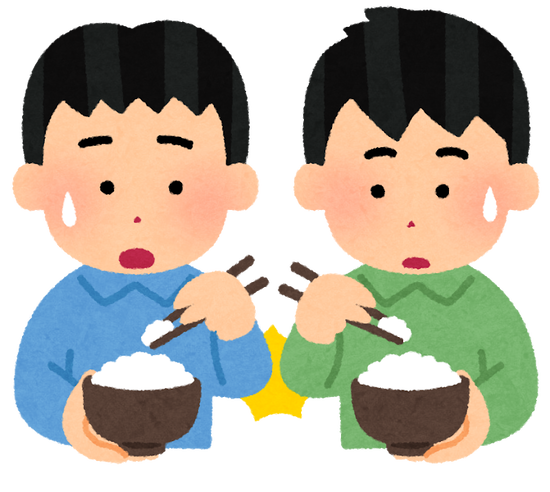 syokuji_hidarikiki_butsukaru