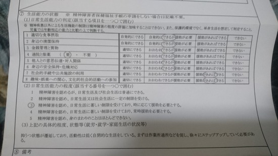 【画像】これ精神手帳2級いけるか？