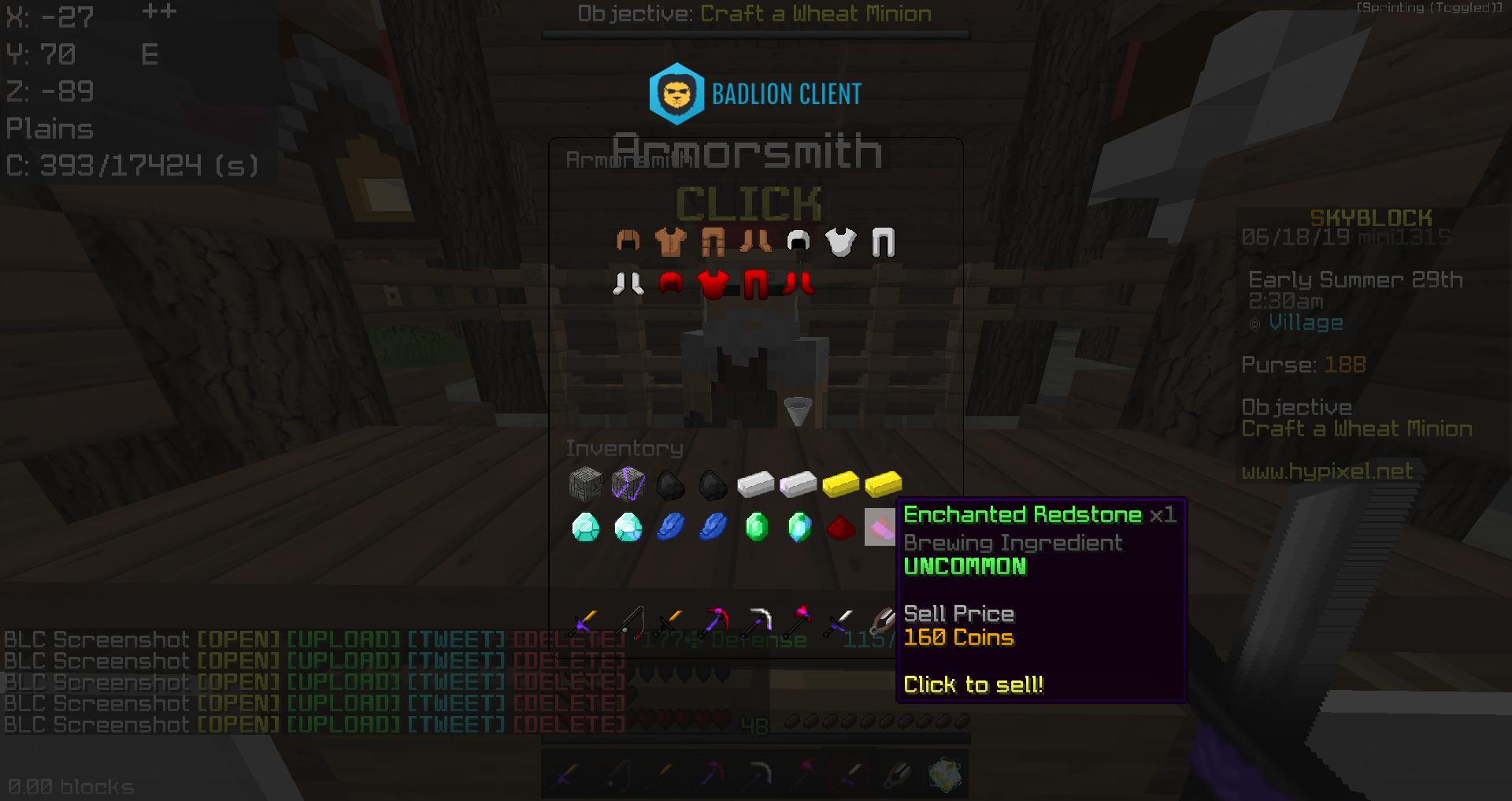 SkyBlockアイテム情報５：鉱石の売却金額(鉱山編) : Hypixel SkyBlockの歩き方