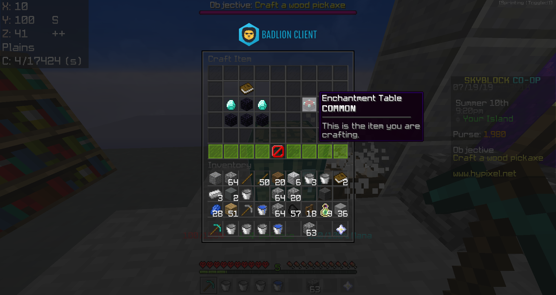 Skyblock攻略31 Lv64エンチャントのやり方 Hypixel Skyblockの歩き方 Skyblock攻略31 Lv64エンチャントのやり方 Hypixel Skyblockの歩き方