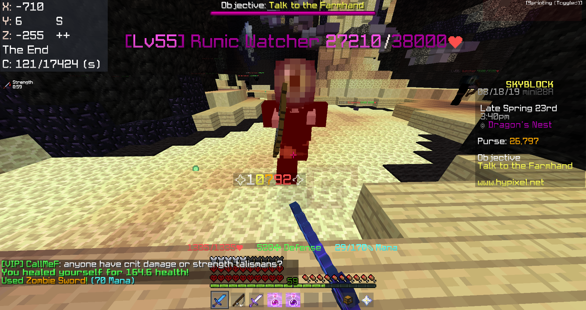 SkyBlock攻略40：Zealot狩りでお金を稼ごう！（失敗編） : Hypixel