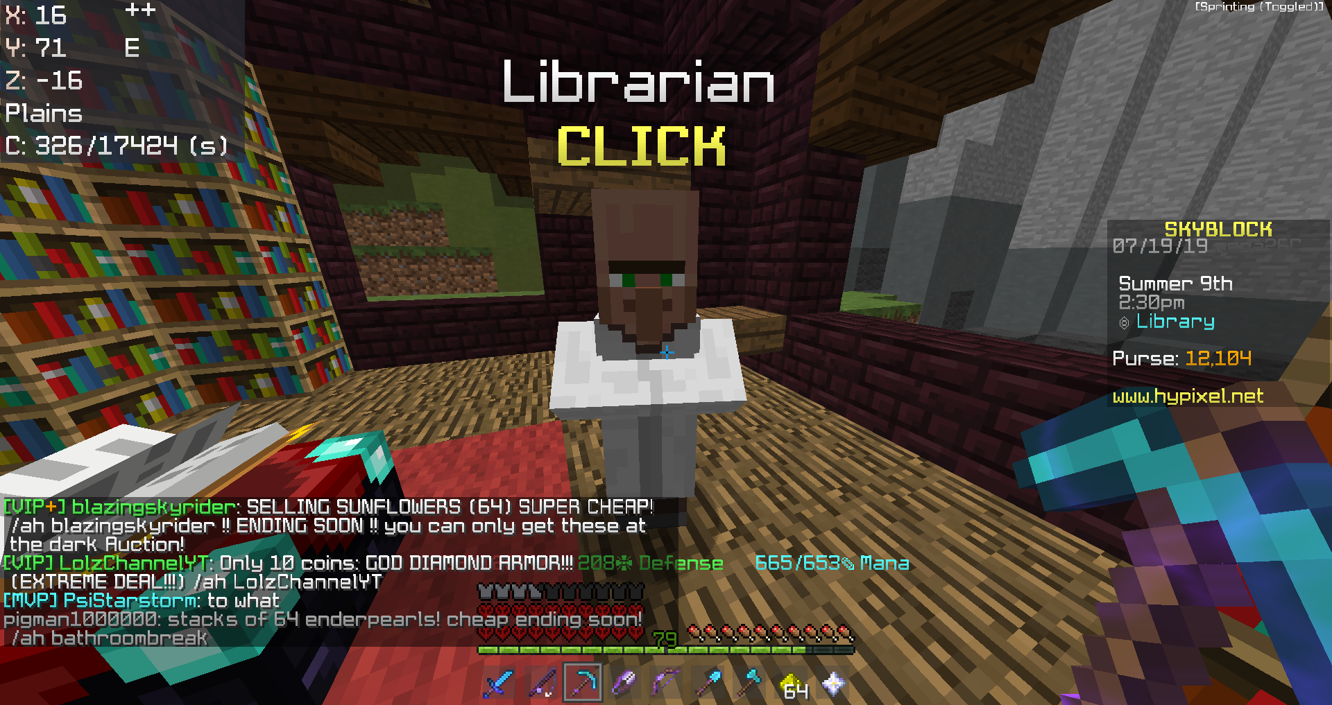 Skyblock攻略31 Lv64エンチャントのやり方 Hypixel Skyblockの歩き方 Skyblock攻略31 Lv64エンチャントのやり方 Hypixel Skyblockの歩き方