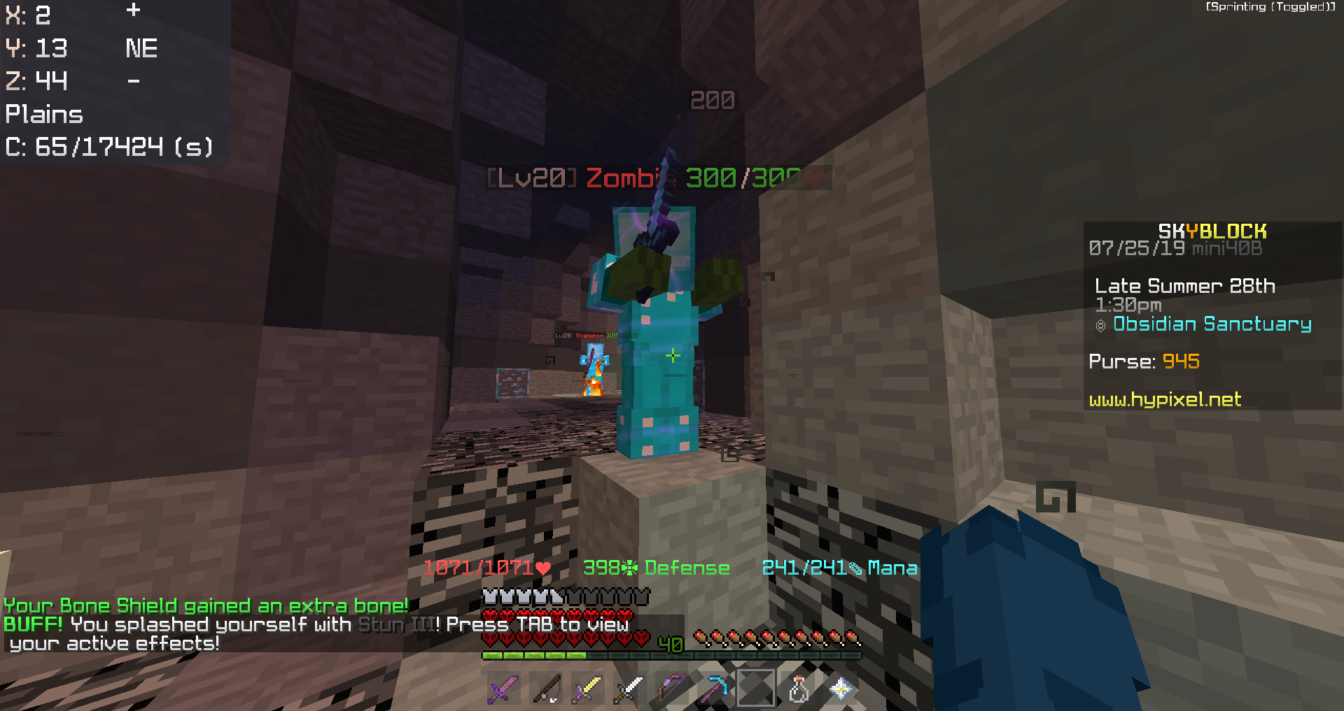 Skyblockアイテム情報６０ スタンポーションの実力 Hypixel Skyblockの歩き方