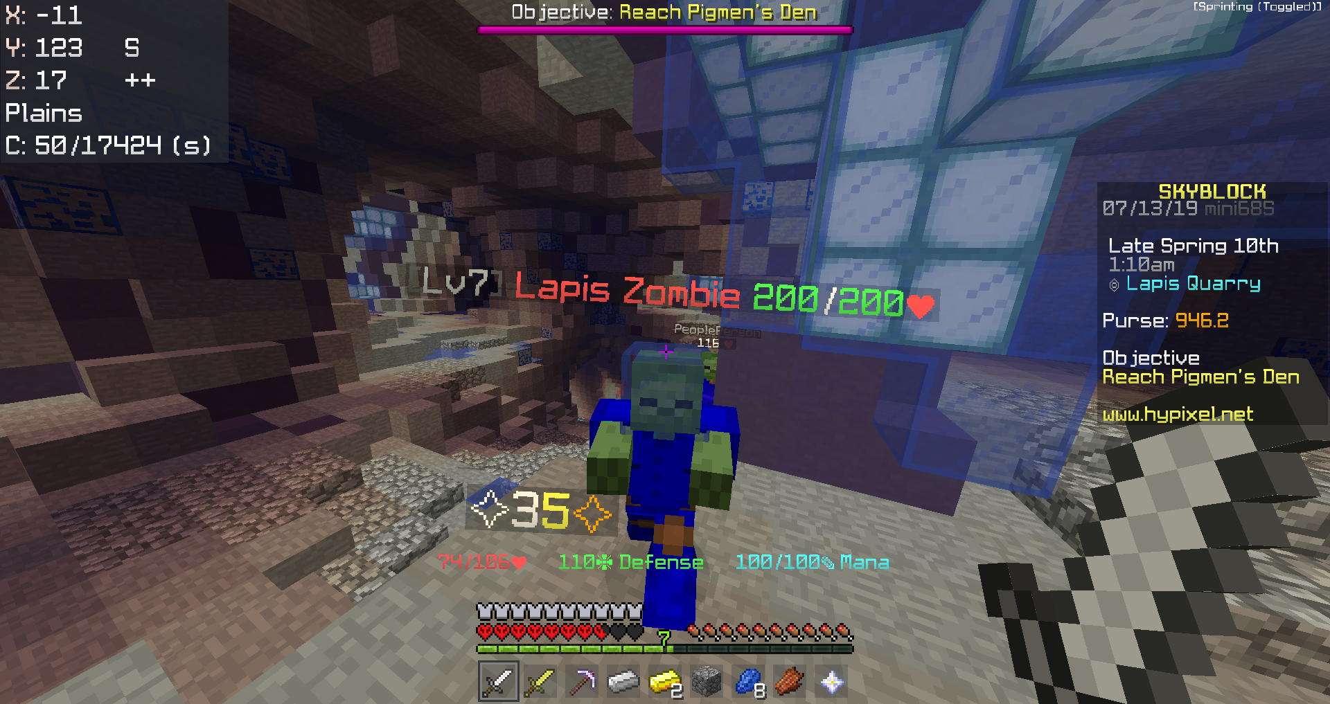 SkyBlock攻略28：序盤の鉱山を攻略せよ！[前編] : Hypixel SkyBlock