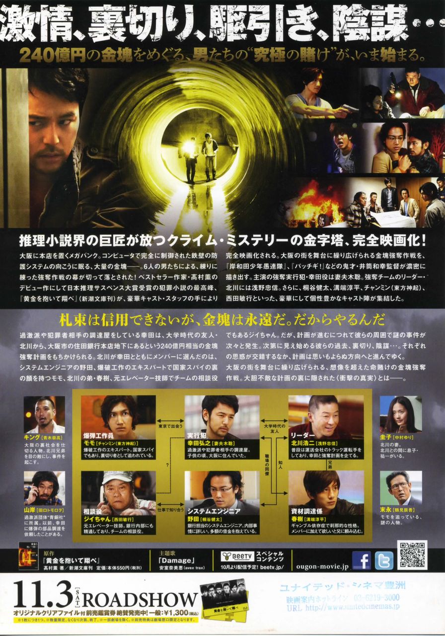 黄金を抱いて翔べ 徒然なる日常 黄金を抱いて翔べ 徒然なる日常