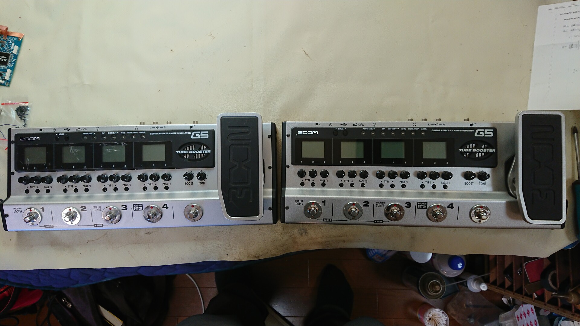 ZOOM G5 少し古いですが真空管を内蔵したZOOMマルチのフラッグシップ