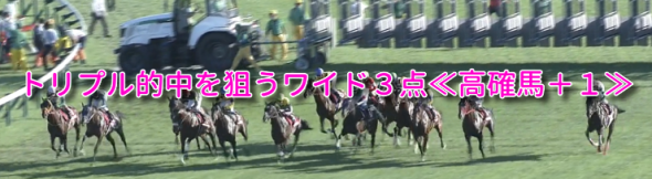 《先行受付》的中率70.7％,回収率128.2％!!『トリプル的中を狙うワイド３点≪高確馬＋１≫』