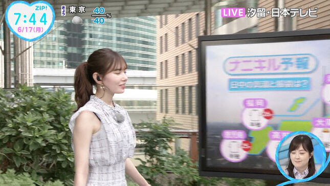 マーシュ彩キャスター　黒いブラ紐がハミ出す！！