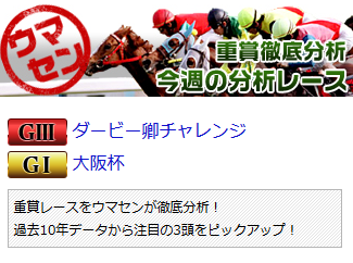 大阪杯、ダービー卿CT含めた土日18鞍、本命・穴狙い買い目公開！