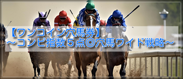 新マニュアル＆買い目配信【ワンコイン穴馬券】〜コンピ指数5点◎穴馬ワイド戦略〜のご案内