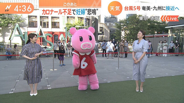 山形純菜アナと國本未華キャスター 強風で衣装が張り付いて下半身がクッキリ!!【GIF動画あり】