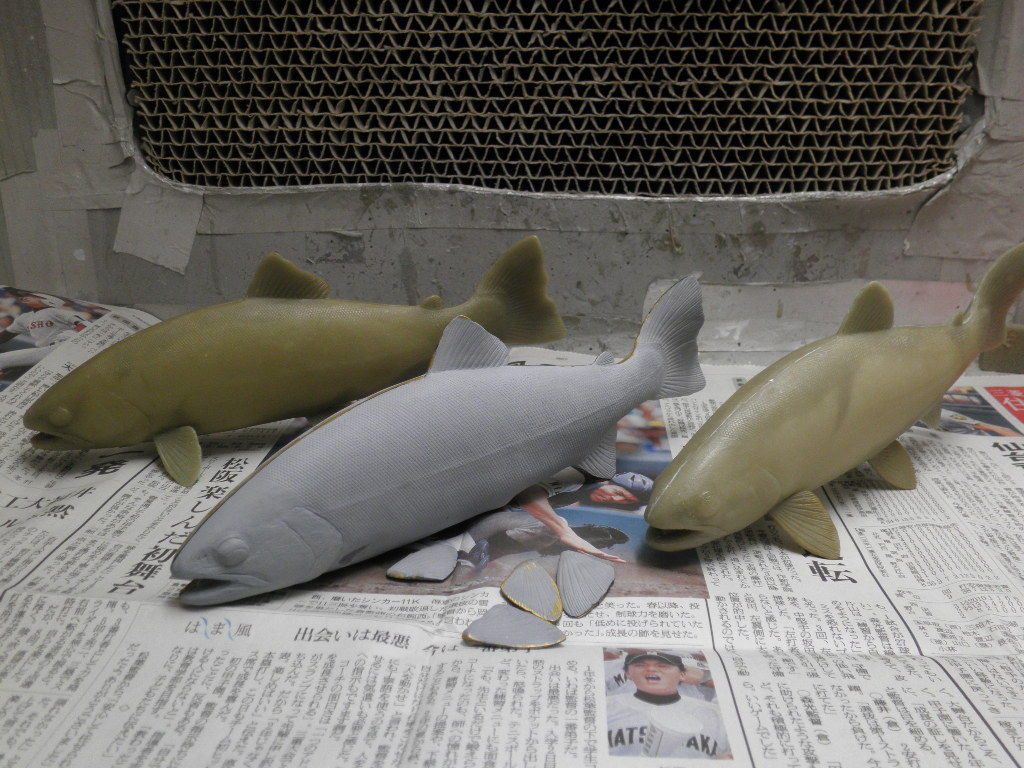 ヤマメのフィギュア作り方 魚の模型制作しています Fish Craft Real