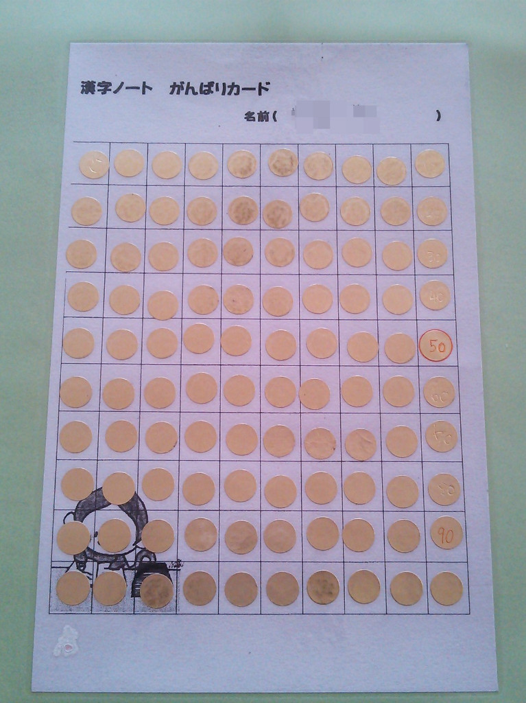 漢字ノートがんばりカード My Cuppa Tea 漢字ノートがんばりカード My Cuppa Tea
