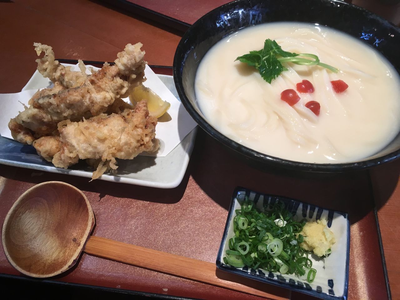 夏季限定 とり天豆乳ひやかけ0円 西宮 讃歌うどん はんげしょう おひとりさまの 今日もご馳走さまでした 夏季限定 とり天豆乳ひやかけ0円 西宮 讃歌うどん はんげしょう おひとりさまの 今日もご馳走さまでした