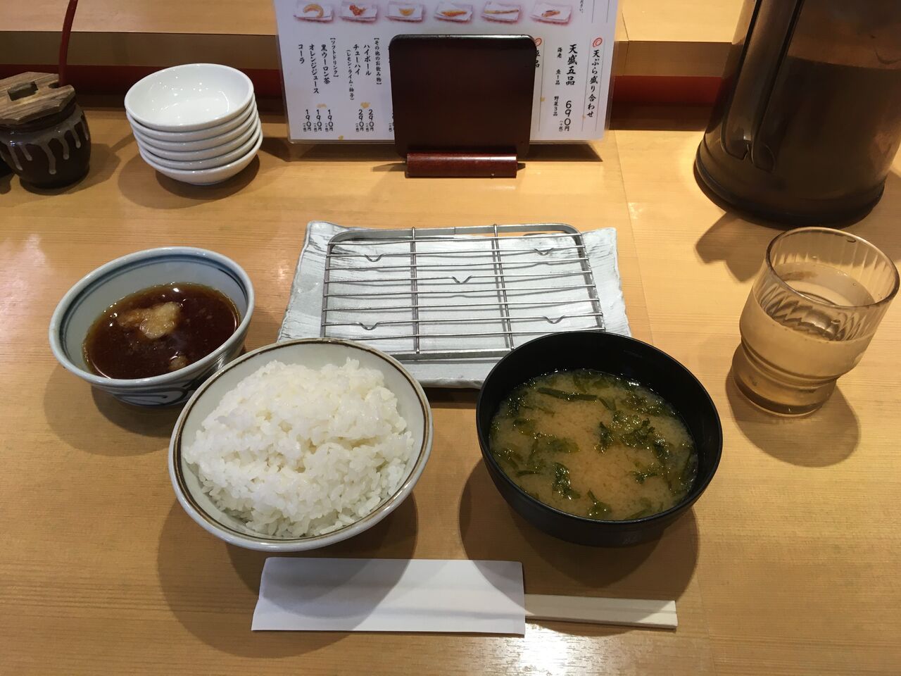天ぷら定食790円 芦屋 まきの ラポルテ店 おひとりさまの 今日もご馳走さまでした