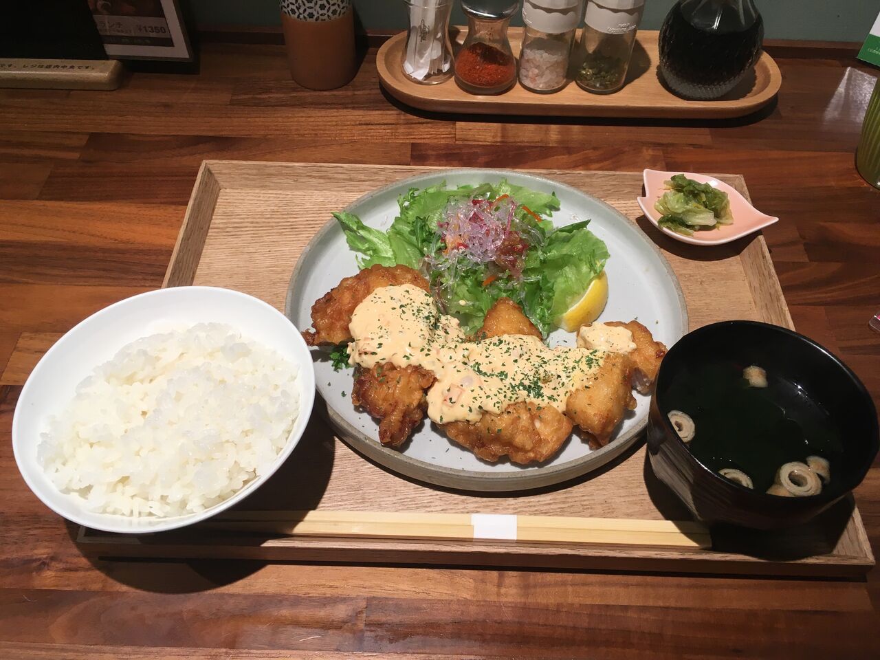 自家製タルタルのチキン南蛮ランチ800円 炭火焼 権兵衛 ルクア大阪店 おひとりさまの 今日もご馳走さまでした