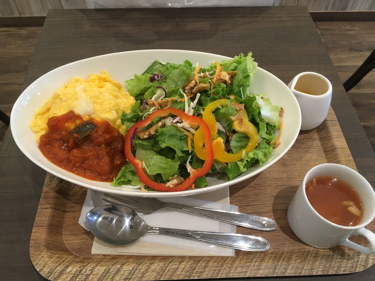 野菜タップリ オムライスプレート9円 芦屋 5minutes Meats おひとりさまの 今日もご馳走さまでした