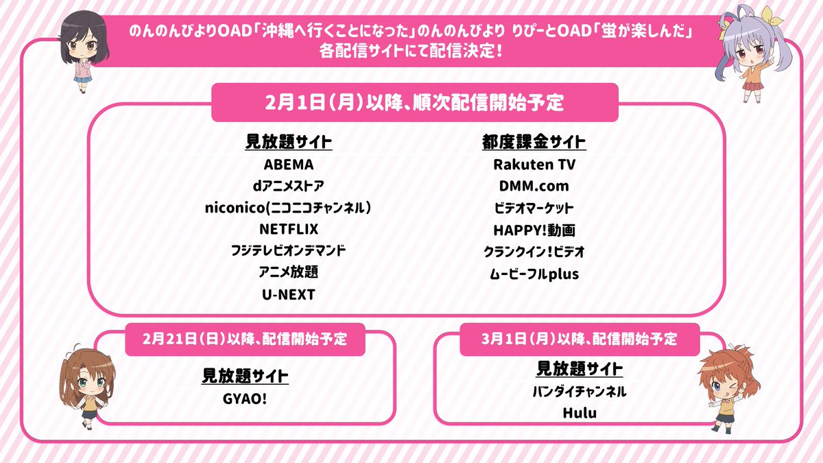 配信情報なのん のんのんびよりoad 沖縄へ行くことに ゴッド速報 配信情報なのん のんのんびよりoad 沖縄へ行くことに ゴッド速報