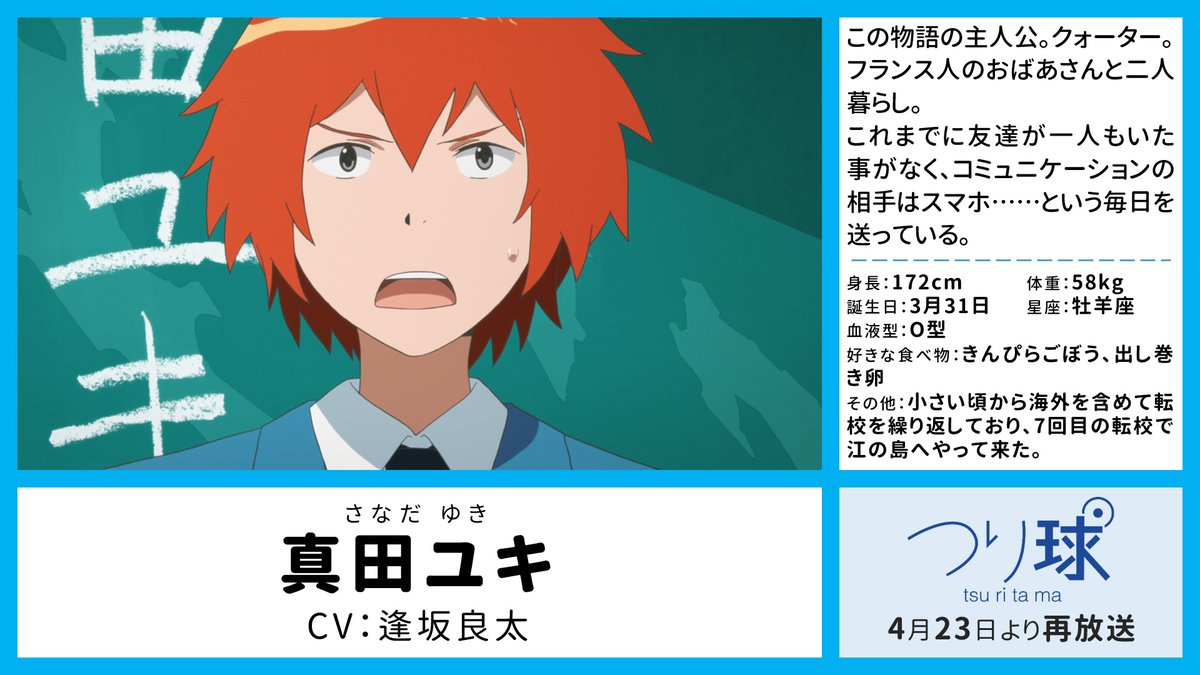 キャラクター紹介 真田ユキ Cv 逢坂良太 この物 ゴッド速報