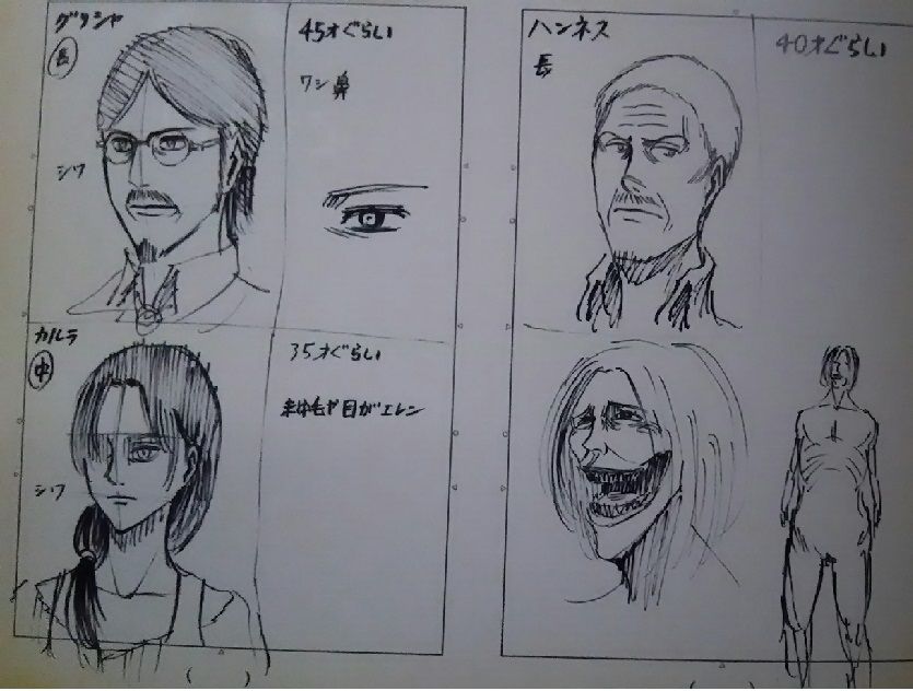 諫山創が描いた進撃の巨人アニメ設定画ｗｗｗｗｗｗｗｗｗｗｗｗ Godwind速報