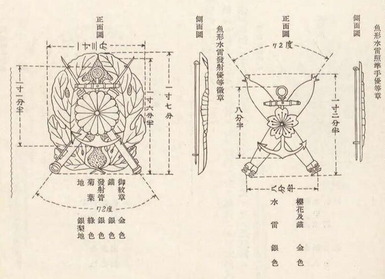 【超希少】魚雷発射優等章 海軍水雷戦隊 雷撃照準「凄腕」の証 ~魚雷発射優等章