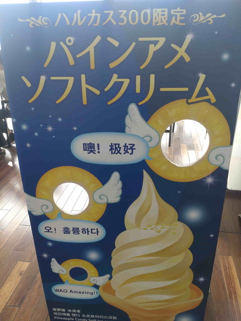 パインアメソフトの看板