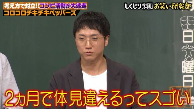 コロチキ西野、1年でとんでもない身体になる コロチキ西野、1年でとんでもない身体になる