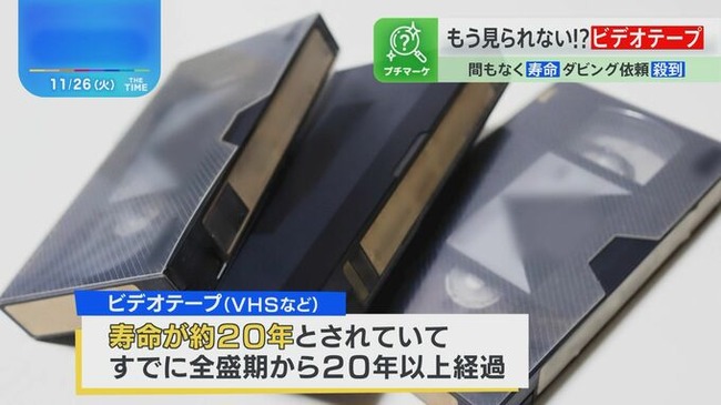 2025年、ビデオテープが見られなくなるかも問題