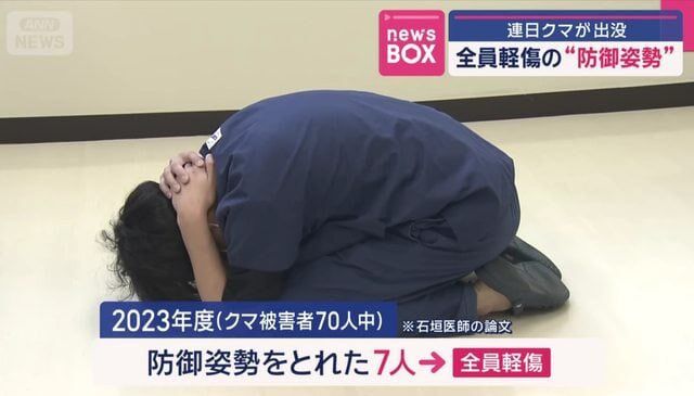 【画像】これがクマから身を守る時の「防御姿勢」らしい