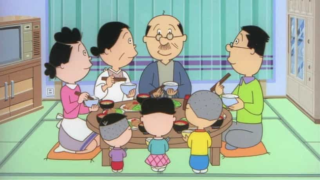 今週のサザエさん、数年間の観測史上初めて夕飯に「餃子」が出る