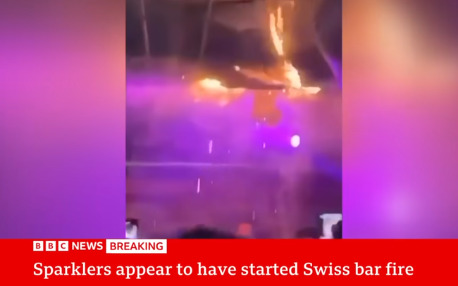 【画像】スイスで40人が死んだ火災の着火の瞬間