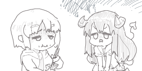 B アニメ まちカドまぞく シャミ子 桃 そんなにお菓子ばっかり