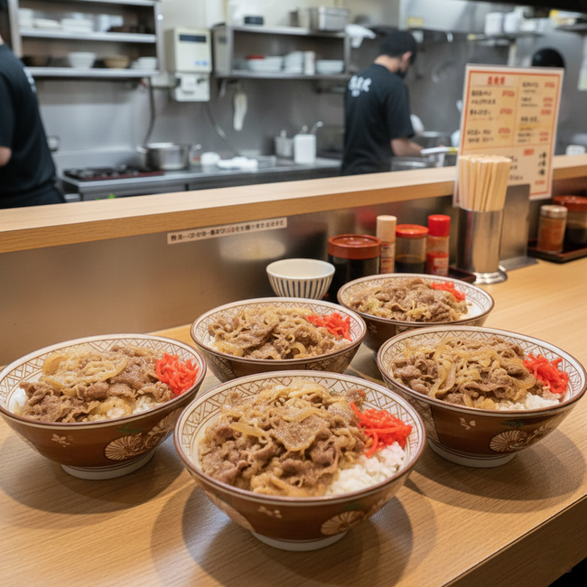 「どうしても腹が空いて…」牛丼チェーンで5杯食べて料金を支払わなかった男を逮捕