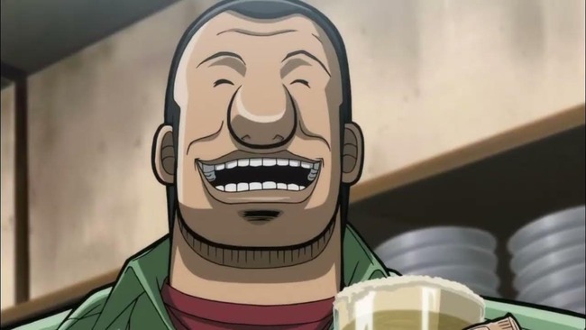 ハンチョウ｢ワイくん…ほら飲みなよ、酒。ちょっとくらい大丈夫だよ｣　ワイ｢いや、酒飲めないんで｣