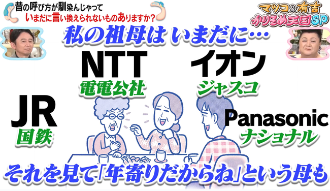 おばあちゃん「国鉄！電電公社！ジャスコ！ナショナル！」