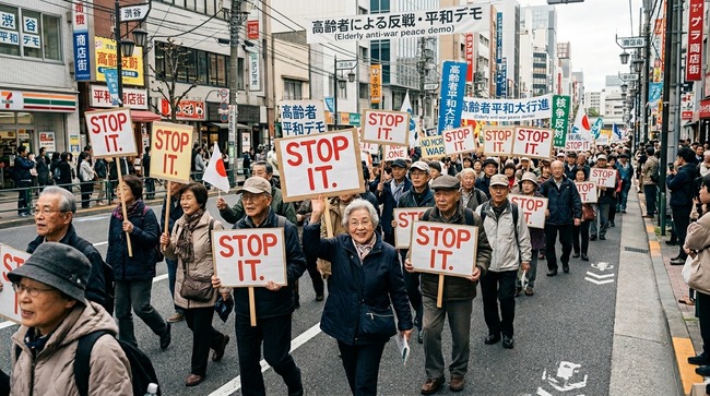 ビーストウォーズのOP流しながら左翼のお爺ちゃんたちがデモ行進する夢を見た…
